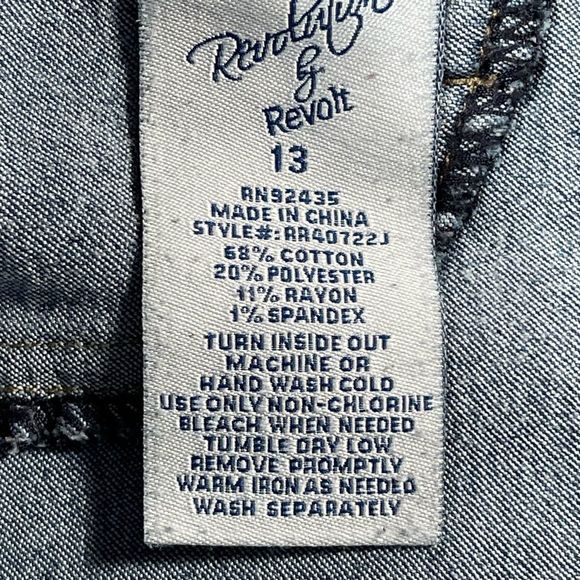 Revolution By Revolt size 13, distressed, medium wash skinny jeans - Picture 7 of 8